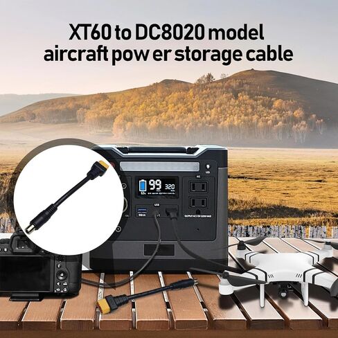 كابل محول Xt60 إلى Dc8020 - كابل شحن بالطاقة الشمسية Xt60 | SAE إلى كابلات الطاقة الشمسية 8 مم | سلك 13a 468w Xt.60 إلى Dc8020 كابلات تخزين وشحن البطارية لتطبيقات طائرات Rc in Saudi Arabia