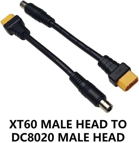 كابل محول Xt60 إلى Dc8020 - كابل شحن بالطاقة الشمسية Xt60 | SAE إلى كابلات الطاقة الشمسية 8 مم | سلك 13a 468w Xt.60 إلى Dc8020 كابلات تخزين وشحن البطارية لتطبيقات طائرات Rc in Saudi Arabia
