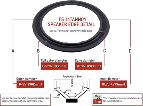 طقم إصلاح سماعات إسفنجية 15 بوصة من Tannoy، HPD-385، Arden، Gold Co-Ax، FSK-14Tannoy (زوج) in Kuwait