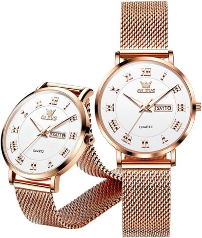 OLEVS Inexpensive Watches Women Analog Quartz Business Watch Stainless Steel Classic Waterproof Watches Unique Calendar Date Window Wrist Watch in Saudi Arabia