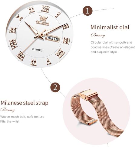 OLEVS Inexpensive Watches Women Analog Quartz Business Watch Stainless Steel Classic Waterproof Watches Unique Calendar Date Window Wrist Watch in Saudi Arabia