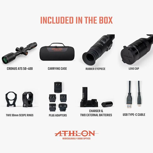 Athlon Optics Cronus ATS 30 مم أنبوب 0.39 بوصة شاشة OLED نطاق كشف عالي بلوتوث/واي فاي ألومنيوم مقاوم للماء حراري ليلي للصيد نطاق المسدس in Saudi Arabia