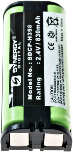 بطاريات هاتف لاسلكية رقمية من Synergy، متوافقة مع هاتف باناسونيك اللاسلكي KX-TGA670B، (Ni-MH، 2.4 فولت، 830 مللي أمبير في الساعة)، تتضمن العبوة: 3 بطاريات SDCP-H358 in Kuwait