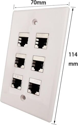 لوحة إيثرنت جاك CAT6 محمية بستة منافذ LAN أنثى إلى أنثى لوحة RJ45 in Saudi Arabia