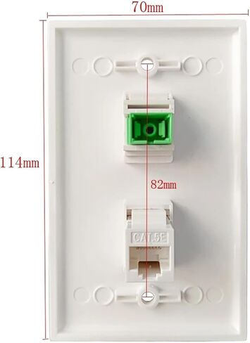 SC Fiber Optic US Wall Mount Panel SC-SC with CAT5E RJ45 Female LAN Straight-Through Socket Panel in Saudi Arabia