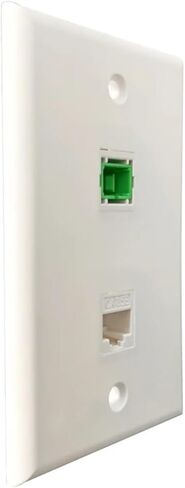 SC Fiber Optic US Wall Mount Panel SC-SC with CAT5E RJ45 Female LAN Straight-Through Socket Panel in Saudi Arabia
