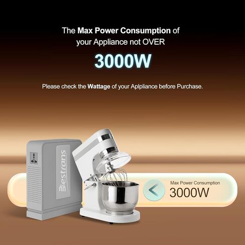 Step-Up Transformer110V to 220V,Heavy Duty 110v to 220v Converter,High Power 3000W Power Transformerwith 2 Outlets for 220V Asian/European Appliances, U.S. Use, Light Grey in Saudi Arabia