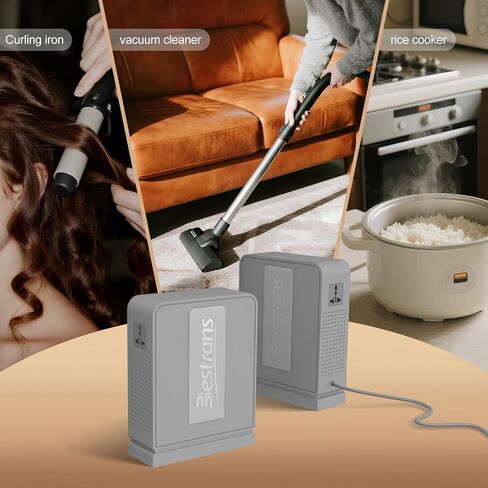 Step-Up Transformer110V to 220V,Heavy Duty 110v to 220v Converter,High Power 3000W Power Transformerwith 2 Outlets for 220V Asian/European Appliances, U.S. Use, Light Grey in Saudi Arabia