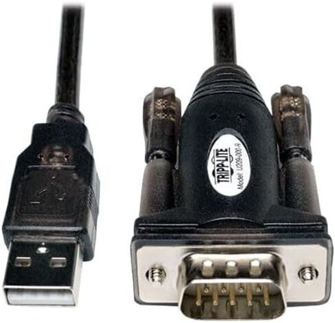Tripp Lite Eaton Series U209-000-R USB to RS-232 Serial Adapter Cable, USB-A to DB9 M/M, 5ft, Plug & Play Windows, Black, Cloud Care Pre-Configured Bundle Eligible (1 Pack) in Saudi Arabia