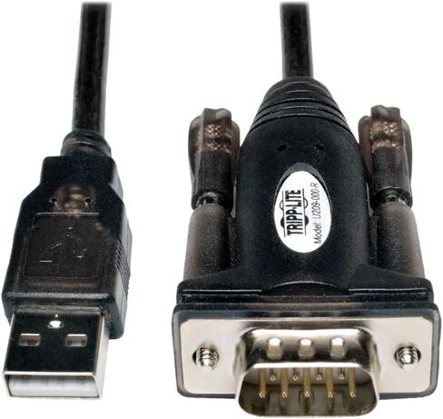 Tripp Lite Eaton Series U209-000-R USB to RS-232 Serial Adapter Cable, USB-A to DB9 M/M, 5ft, Plug & Play Windows, Black, Cloud Care Pre-Configured Bundle Eligible (1 Pack) in Saudi Arabia
