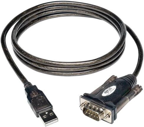 Tripp Lite Eaton Series U209-000-R USB to RS-232 Serial Adapter Cable, USB-A to DB9 M/M, 5ft, Plug & Play Windows, Black, Cloud Care Pre-Configured Bundle Eligible (1 Pack) in Saudi Arabia