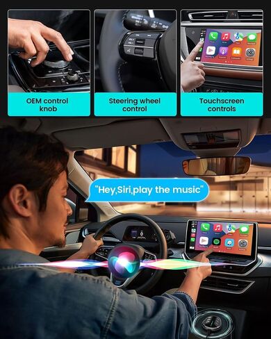 محول CarPlay اللاسلكي لجهاز iPhone - 2025 ترقية محول تشغيل السيارة بدون زمن الوصول، اتصال سريع يحول سلك المصنع إلى التوصيل والتشغيل اللاسلكي لسيارات Apple iOS 10+ من 2017 in Saudi Arabia
