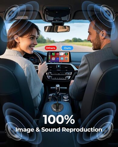 محول CarPlay اللاسلكي لجهاز iPhone - 2025 ترقية محول تشغيل السيارة بدون زمن الوصول، اتصال سريع يحول سلك المصنع إلى التوصيل والتشغيل اللاسلكي لسيارات Apple iOS 10+ من 2017 in Saudi Arabia