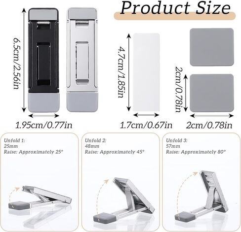 4 Pcs Portable Laptop Stand for Desk Foldable Keyboard Riser Stand Ergonomic Computer Keyboard Lift with Anti-Slip Pads Adjustable Tilt Self-Adhesive Keyboards Riser Feet for Laptop Most Keyboards in Saudi Arabia