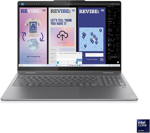 Lenovo Yoga 7 2 في 1 كمبيوتر محمول / 16 بوصة 1920x1200 لمس / 8 نوى Intel Ultra 5 226V Intel Arc Graphics 130V / 16GB LPDDR5 512GB NVMe SSD/Backlit KB FPR Thunderbolt 4 IR Camera Wi-Fi 7 / Win11 Home in Saudi Arabia
