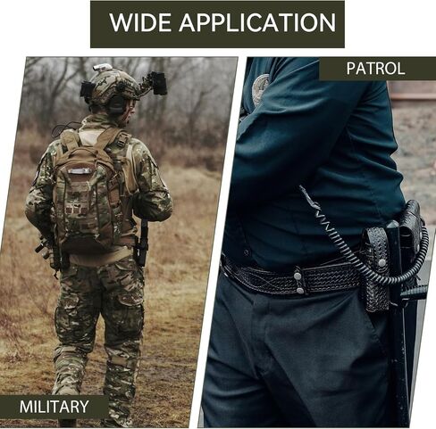 Tactical 3 Color Pistol Retention Lanyard for Military Police Law Enforcement Security - Spring Strap Anti-Loss Elastic Coil Lanyard with Detachable Buckle for Belt MOLLE Backpack in Saudi Arabia