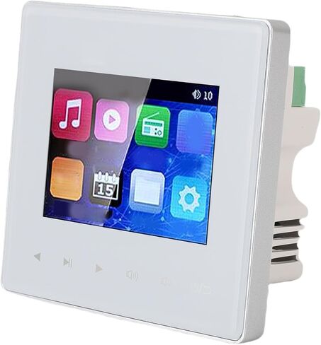 PUSOKEI Wall Mount Music Amplifier, 2.8 inch Smart Ceiling Speaker Background Music Controller with HD Touch Screen, Bluetooth, FM Radio, Timer and Multi Format Support in Saudi Arabia