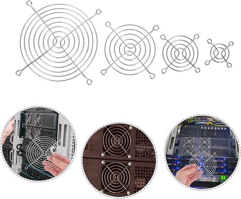 10pcs High Airflow Metal Fan Grills with Screws Dustproof Computer Mesh Covers for Cooling in Desktop Full Tower PC Cases in Saudi Arabia