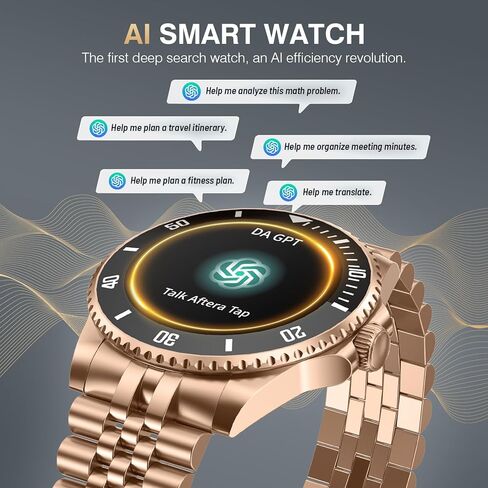 2025 DA GPT Smart Watch with Bluetooth Call,1.19-inch AMOLED Display, 24/7 Heart Rate, Blood Oxygen, Blood Pressure, Sleep Monitor, 107 Sports Fitness Tracker, Compatible Android and iOS Black Green in Kuwait