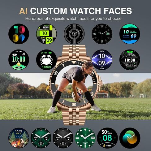 2025 DA GPT Smart Watch with Bluetooth Call,1.19-inch AMOLED Display, 24/7 Heart Rate, Blood Oxygen, Blood Pressure, Sleep Monitor, 107 Sports Fitness Tracker, Compatible Android and iOS Black Green in Kuwait