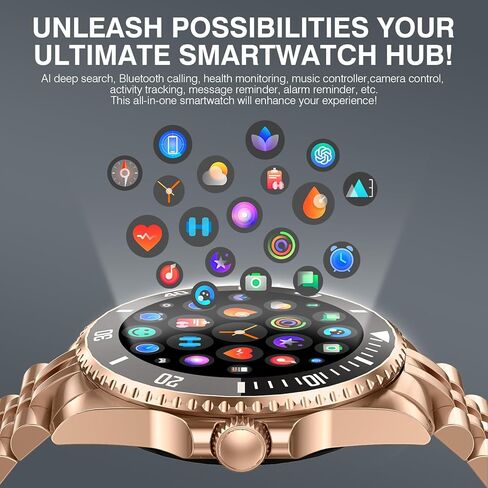 2025 DA GPT Smart Watch with Bluetooth Call,1.19-inch AMOLED Display, 24/7 Heart Rate, Blood Oxygen, Blood Pressure, Sleep Monitor, 107 Sports Fitness Tracker, Compatible Android and iOS Black Green in Kuwait