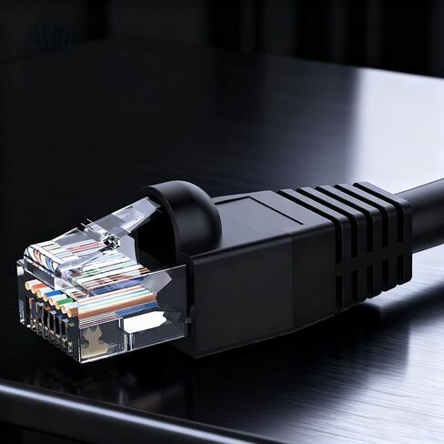 كابل إيثرنت Cat 6 بطول 6 أقدام - كابلات تصحيح Cat6، Snagless RJ45، كابل تصحيح Cat 5e Cat 6، كابلات إيثرنت Cat6 بطول 6 أقدام، كابل الشبكة، كابل الإنترنت - 6 أقدام أسود in Saudi Arabia