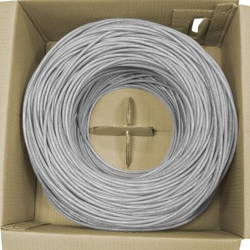 STEREN CAT6 Plenum (CMP) Cable 1000FT | ETL | Network Analyzer Test Passed | 23AWG 4Pair, Solid 550MHz Network Cable 10Gigabit UTP, Blue – Reel in Box - 300-796BL in Kuwait