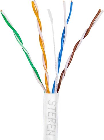 STEREN CAT6 Plenum (CMP) Cable 1000FT | ETL | Network Analyzer Test Passed | 23AWG 4Pair, Solid 550MHz Network Cable 10Gigabit UTP, Blue – Reel in Box - 300-796BL in Kuwait