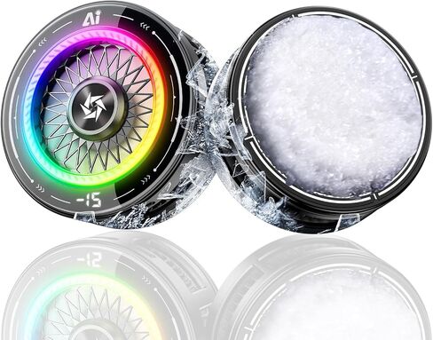 Magnetic Gaming PhoneCooler,Phone Cooling Fan with RGB Lights, Cell Phone Radiator, Phone Heasink Fan for Mobile Games and Live Streaming,Compatible with iPhone 15 16 Pro Max MagSafe Samsung iPad in Saudi Arabia
