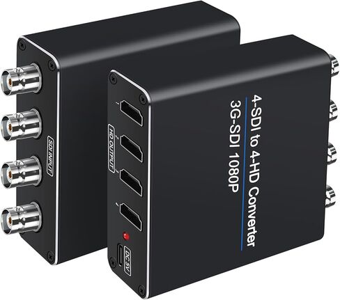 محول فيديو ACHAVE SDI إلى HDMI، مدخل 4 sdi و4 مخرج hdmi، 4 في 4 مخرج، أسود، دعم متعدد الصيغ، مدخل HD-SDI/3G-SDI، دقة 1080p@60 هرتز، نقل لمسافات طويلة in Kuwait