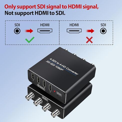 محول فيديو ACHAVE SDI إلى HDMI، مدخل 4 sdi و4 مخرج hdmi، 4 في 4 مخرج، أسود، دعم متعدد الصيغ، مدخل HD-SDI/3G-SDI، دقة 1080p@60 هرتز، نقل لمسافات طويلة in Kuwait