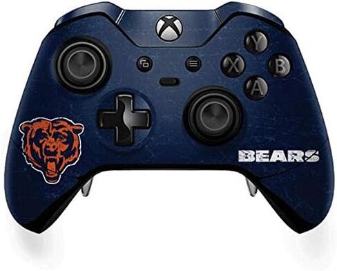 Skinit Decal Gaming Skin Compatible with Xbox One Elite Controller - Officially Licensed NFL Chicago Bears - Alternate Distressed Design in Saudi Arabia
