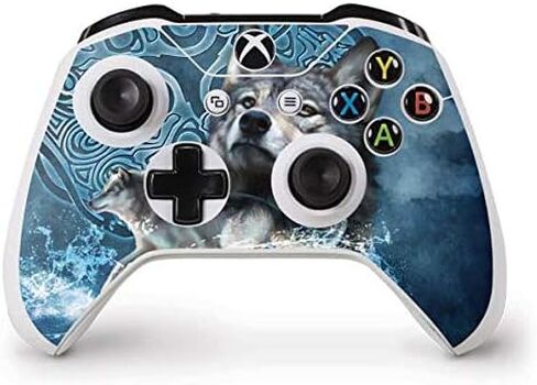 Skinit Decal Gaming Skin Compatible with Xbox One S Controller - Officially Licensed Tate and Co. Celtic Wolf Design in Saudi Arabia