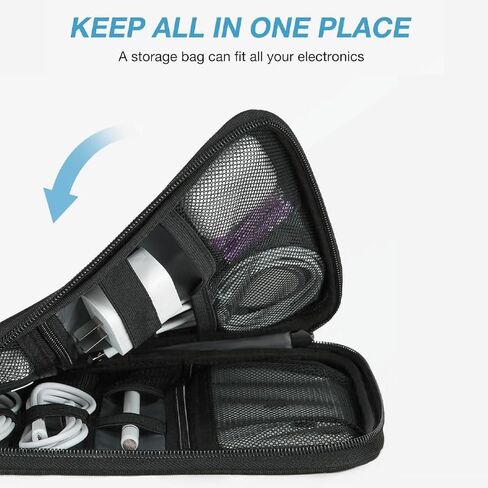 Travel Cable Organizer Bags & Cases,Pouch Electronic Accessories Carry Case Portable,Storage Bag for Cord,Charger,Phone,Earphone SD Card-pink in Saudi Arabia