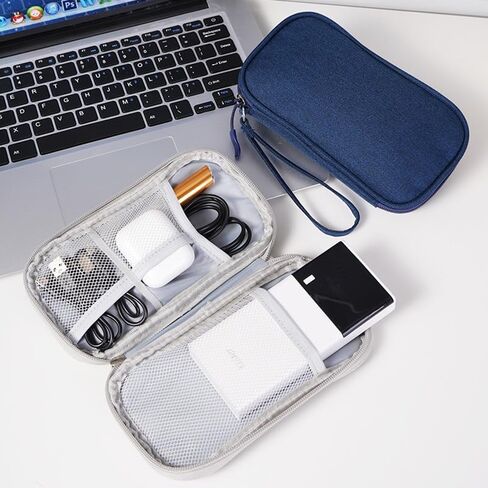 Travel Cable Organizer Bags & Cases,Pouch Electronic Accessories Carry Case Portable,Storage Bag for Cord,Charger,Phone,Earphone SD Card-pink in Saudi Arabia