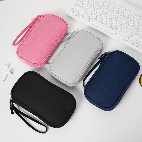 Travel Cable Organizer Bags & Cases,Pouch Electronic Accessories Carry Case Portable,Storage Bag for Cord,Charger,Phone,Earphone SD Card-pink in Saudi Arabia
