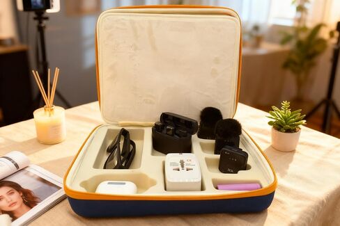 Electronics Organizer Case, Daily Tech Accessories Storage Bag for Charger, Cables, Power Bank, Lapel Mic,Watch, Passport, Travel Electronic Organizer Case for Travel Live Streaming Business Trip in Saudi Arabia