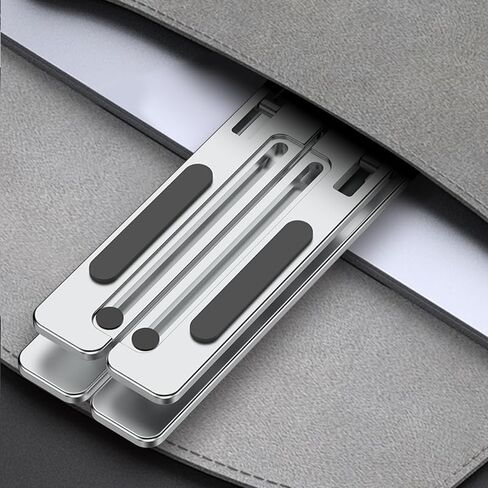 Portable Laptop Stand (Include Storage Bag), Adjustable Folding Aluminum Stand, Compatible with 10-15.6 Inch Laptops, iPad, Tablet. Silver in Saudi Arabia