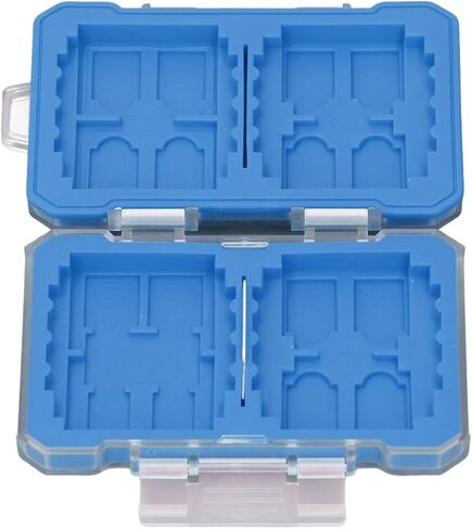 Dpofirs Memory Card Case with ShockResistant Interior - ABS & TPE Organizer for Outdoor Storage (Blue) in Saudi Arabia