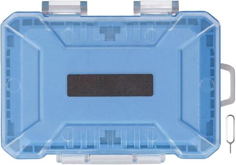 Dpofirs Memory Card Case with ShockResistant Interior - ABS & TPE Organizer for Outdoor Storage (Blue) in Saudi Arabia