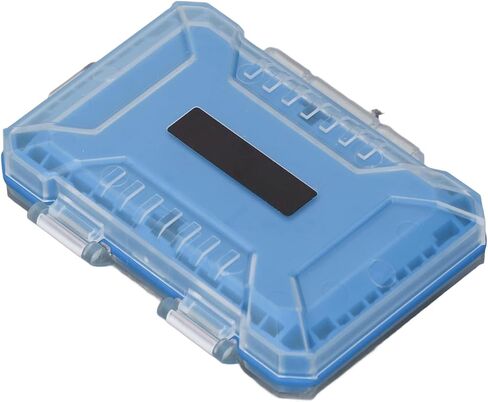 Dpofirs Memory Card Case with ShockResistant Interior - ABS & TPE Organizer for Outdoor Storage (Blue) in Saudi Arabia