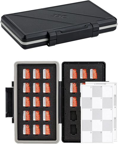 حافظة بطاقات ذاكرة تحتوي على 45 فتحة يمكن تتبعها + حافظة بطاقة Micro SD مكونة من 30 فتحة مع ملصق مؤشر in Saudi Arabia