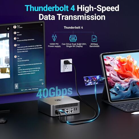 كمبيوتر صغير Beelink GTi13، Intel Core-i9 13900HK(14C/20T، حتى 5.4 جيجا هرتز)، 32 جيجا DDR5 1 تيرابايت SSD، كمبيوتر صغير يدعم Thunderbolt 4/PCle×8 Slot/WiFi6/2.5G LAN/شاشة ثلاثية، كمبيوتر صغير للمنزل/المكتب in Kuwait