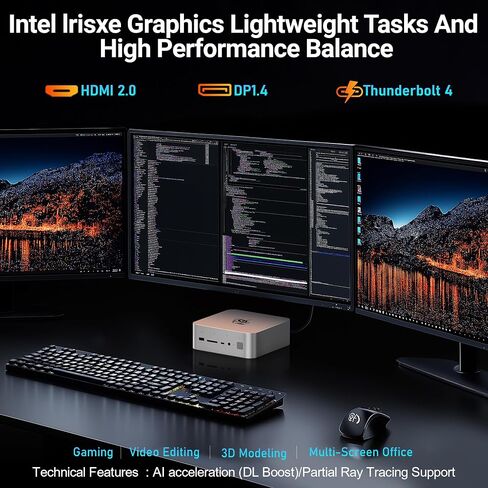 كمبيوتر صغير Beelink GTi13، Intel Core-i9 13900HK(14C/20T، حتى 5.4 جيجا هرتز)، 32 جيجا DDR5 1 تيرابايت SSD، كمبيوتر صغير يدعم Thunderbolt 4/PCle×8 Slot/WiFi6/2.5G LAN/شاشة ثلاثية، كمبيوتر صغير للمنزل/المكتب in Kuwait