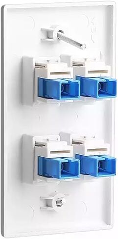 4 Port SC-SC UPC Fiber Optic US Wall Plate Straight SC Jack Connector(SC APC) in Saudi Arabia
