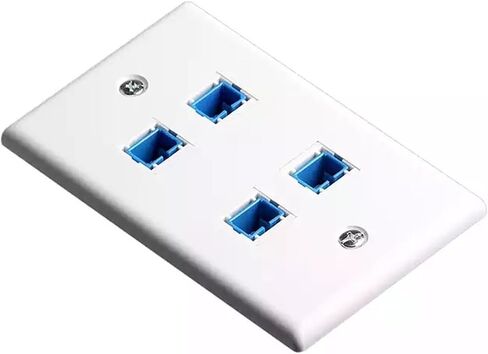 4 Port SC-SC UPC Fiber Optic US Wall Plate Straight SC Jack Connector(SC APC) in Saudi Arabia