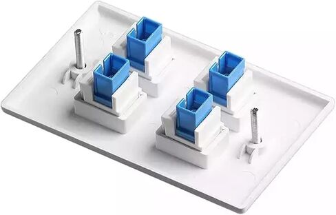 4 Port SC-SC UPC Fiber Optic US Wall Plate Straight SC Jack Connector(SC APC) in Saudi Arabia