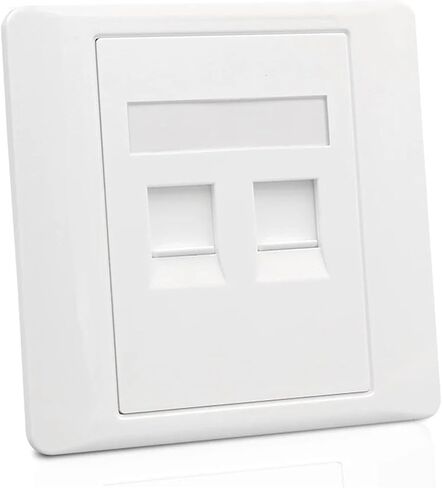 لوحة حائط بمنفذين CAT7 CAT6A RJ45 مع مقبس شبه منحرف من سبائك الزنك CAT.7 CAT.6A (CAT6A) in Saudi Arabia