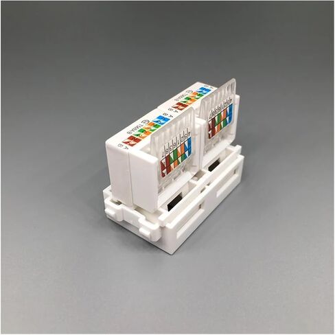 Dual Port CAT5E RJ45 Module LAN Network 5e T568A/8 Connector 23x36mm Dual Ethernet Socket in Saudi Arabia