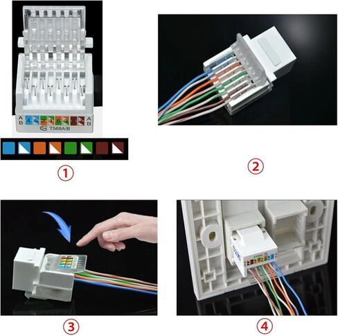 Dual Port CAT5E RJ45 Module LAN Network 5e T568A/8 Connector 23x36mm Dual Ethernet Socket in Saudi Arabia